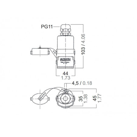 Waterproof Plug Connector / Horizontal - by AquaSignal