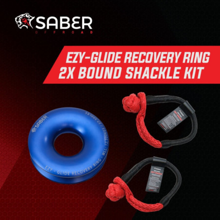 Saber Ezy-Glide Recovery Ring + Twin 20K Bound Soft Shackle Kit